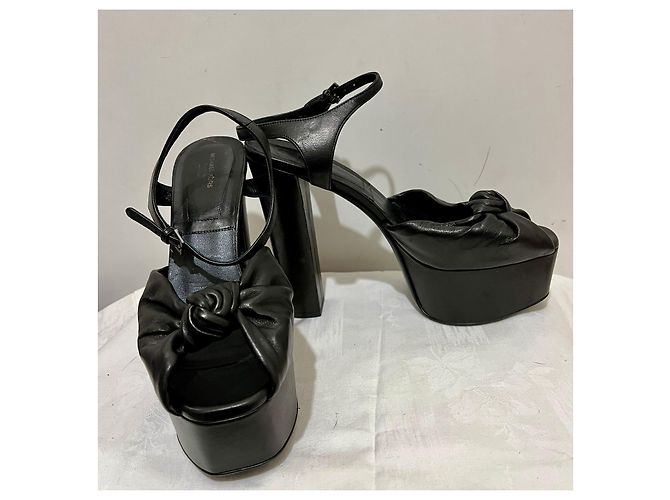 Michael Kors Sandalo Bianca in pelle marrone scuro Cioccolato - vista 2