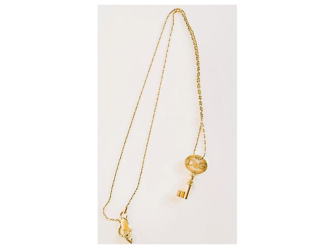 Colar DOLCE & GABBANA em aço dourado com chave 'da felicidade' - vista 12