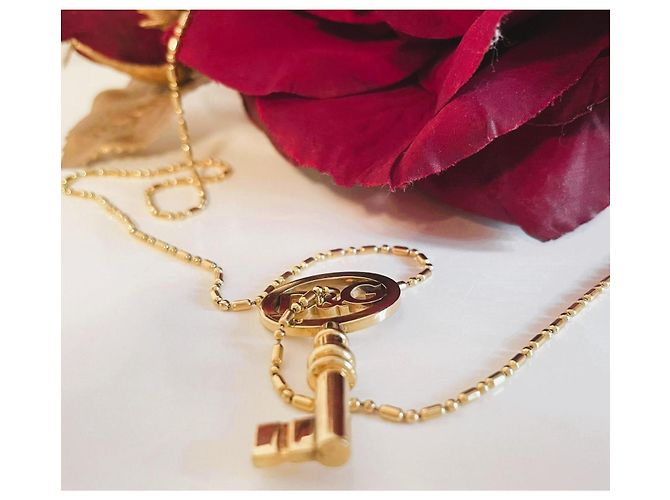 Colar DOLCE & GABBANA em aço dourado com chave 'da felicidade' - vista 2