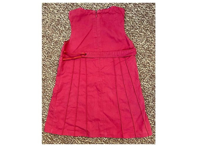 Burberry A-Linien-Kleid für Kinder mit Nova Check Futter Rot Marineblau - Ansicht 3