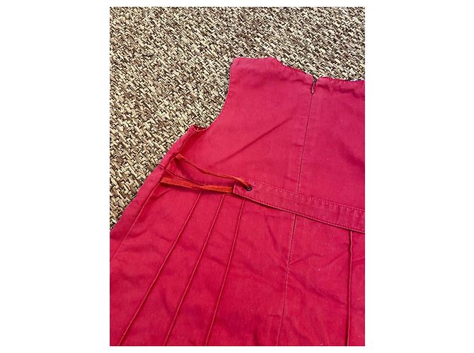 Burberry A-Linien-Kleid für Kinder mit Nova Check Futter Rot Marineblau - Ansicht 4