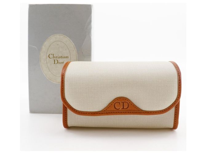 Pochette in PVC Off-white Christian Dior Bianco sporco - vista 11