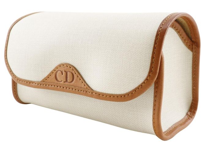 Pochette in PVC Off-white Christian Dior Bianco sporco - vista 2