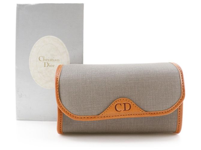 Pochette in PVC grigia Christian Dior Marrone - vista 10