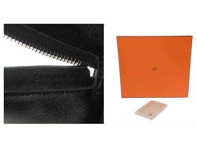 Hermès HERMES Plume 28 Indigo Noir Borsa C Stamp Nero Rosso Beige - vista 11
