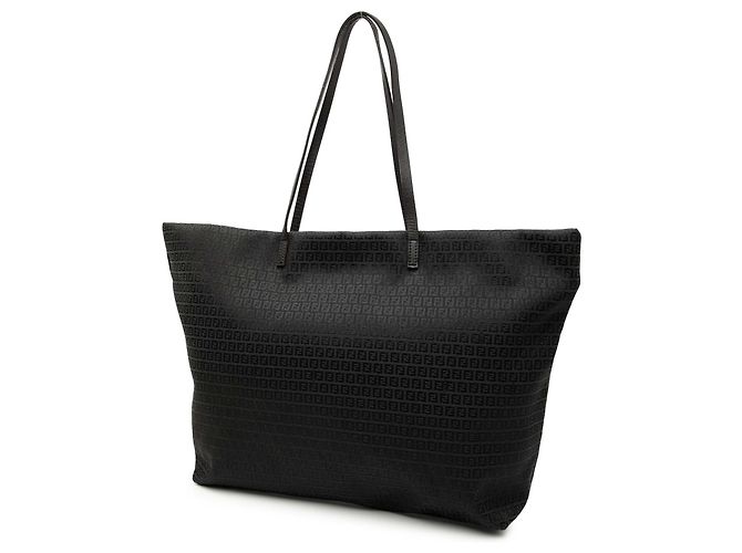 Tote en toile micro Zucchino noir de Fendi - vue 2