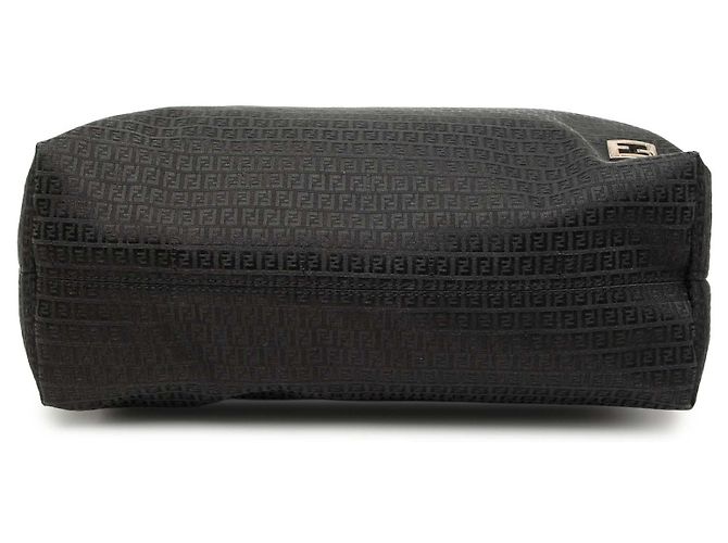 Tote en toile micro Zucchino noir de Fendi - vue 3