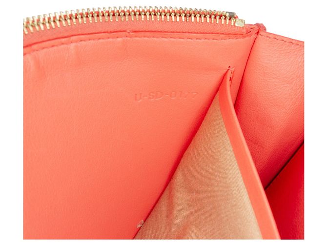 Céline Celine Rotes Lederrahmen-Geldbörse mit Kette - Ansicht 6