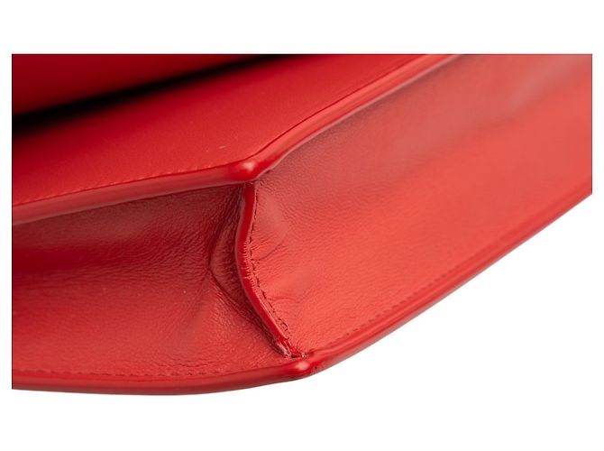 Céline Celine Rotes Lederrahmen-Geldbörse mit Kette - Ansicht 7