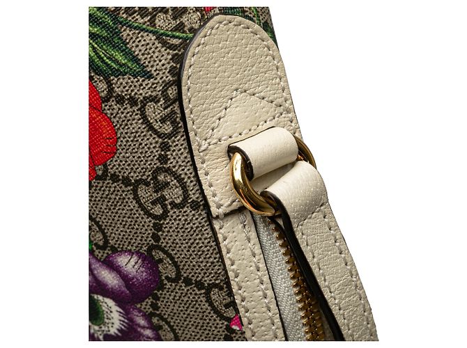 Gucci Marrone Piccolo GG Supreme Flora Ophidia Dome Crossbody Beige - vista 9