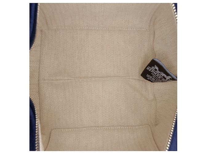 Custodia Bride A Brac Piccola in Tela Blu Hermès Blu scuro - vista 4