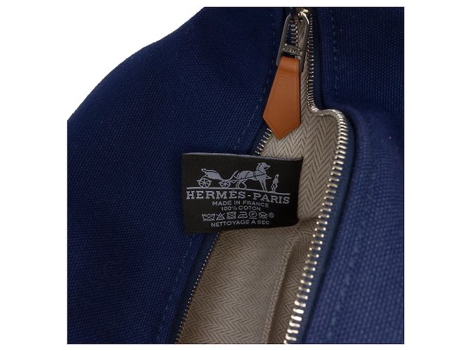Custodia Bride A Brac Piccola in Tela Blu Hermès Blu scuro - vista 5
