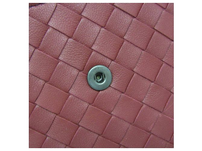 Billetera Compacta Intrecciato Bottega Veneta Roja - vista 12