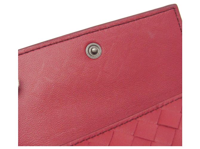 Billetera Compacta Intrecciato Bottega Veneta Roja - vista 13
