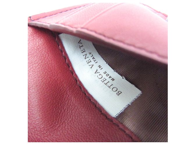 Billetera Compacta Intrecciato Bottega Veneta Roja - vista 16