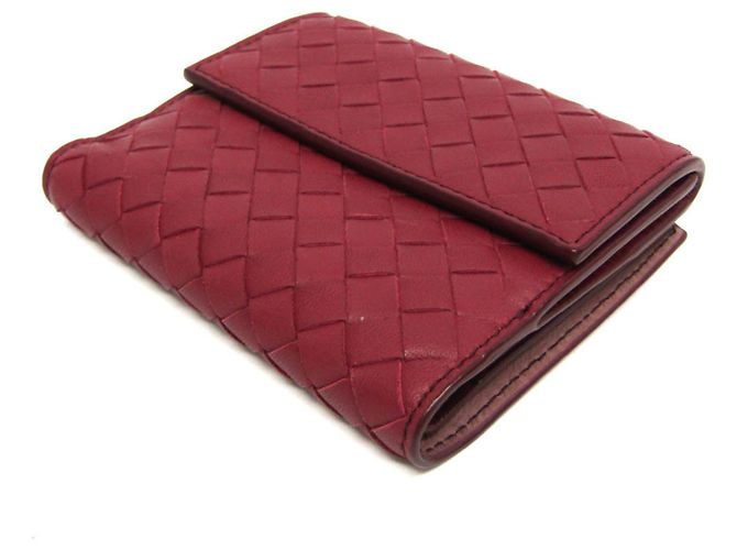 Billetera Compacta Intrecciato Bottega Veneta Roja - vista 3