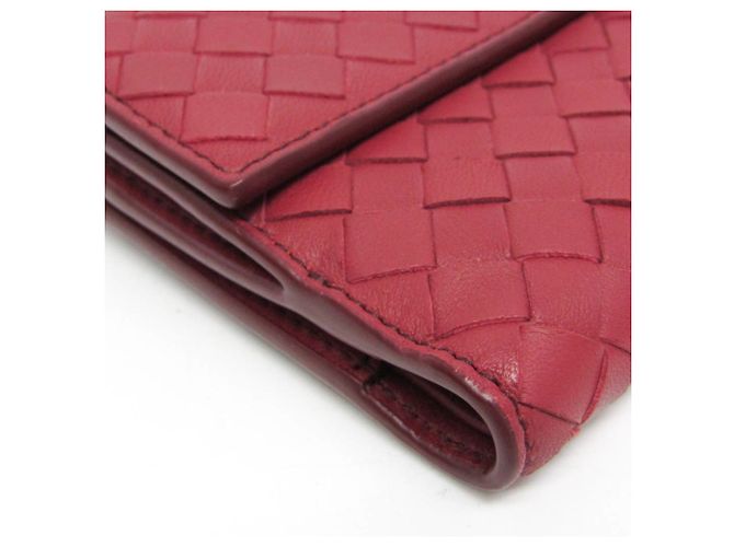 Billetera Compacta Intrecciato Bottega Veneta Roja - vista 6