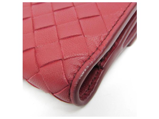 Billetera Compacta Intrecciato Bottega Veneta Roja - vista 7