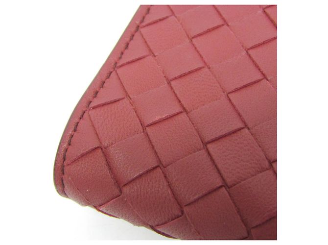 Billetera Compacta Intrecciato Bottega Veneta Roja - vista 8