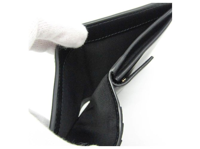 Salvatore Ferragamo Leder Dreifach-Brieftasche Schwarz - Ansicht 10