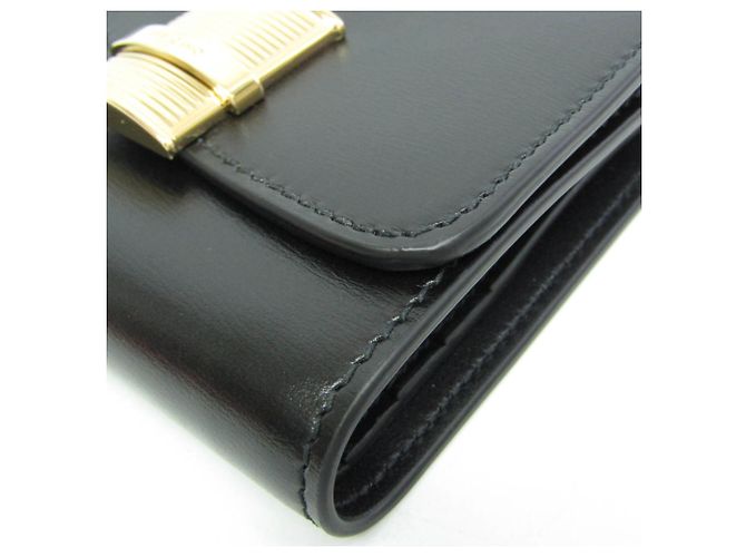 Salvatore Ferragamo Leder Dreifach-Brieftasche Schwarz - Ansicht 6