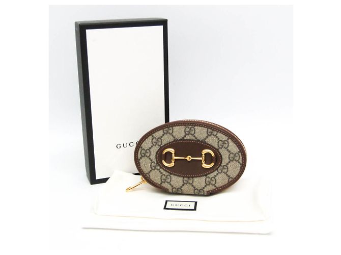 Monedero Gucci GG Supreme Horsebit Castaño Beige - vista 2