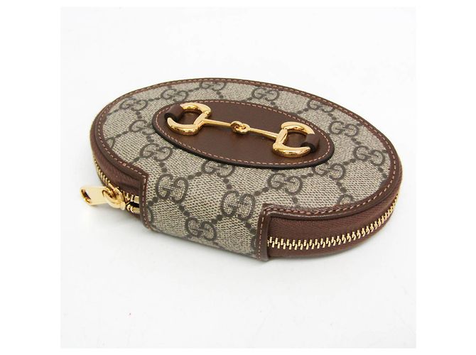 Monedero Gucci GG Supreme Horsebit Castaño Beige - vista 5