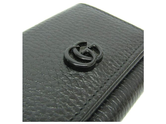 Carteira de couro Gucci Double G 735212 Preto - vista 10