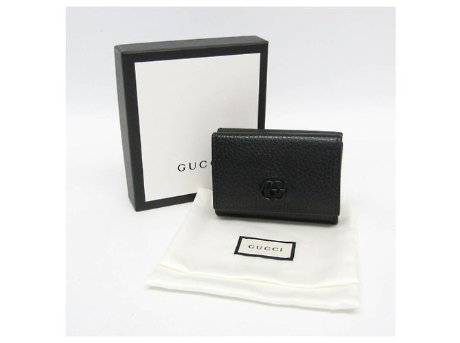 Carteira de couro Gucci Double G 735212 Preto - vista 2