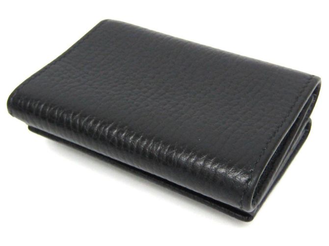 Carteira de couro Gucci Double G 735212 Preto - vista 3