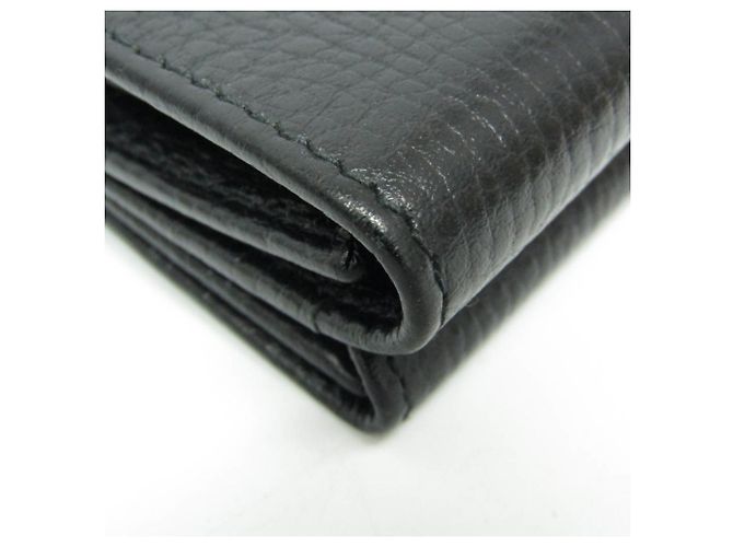 Carteira de couro Gucci Double G 735212 Preto - vista 8