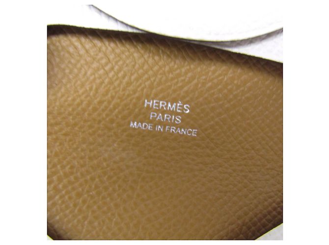 Monedero Hermès Bastia Verso Blanco Beige - vista 12