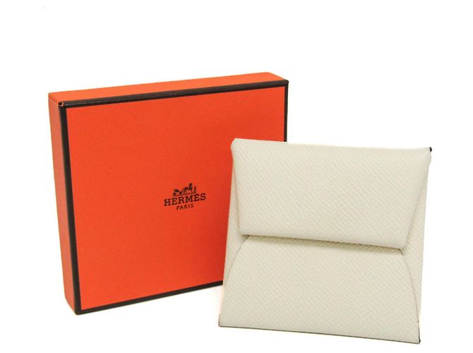 Monedero Hermès Bastia Verso Blanco Beige - vista 2