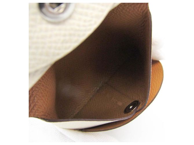 Monedero Hermès Bastia Verso Blanco Beige - vista 5