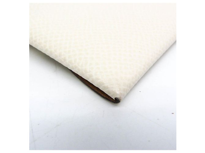 Monedero Hermès Bastia Verso Blanco Beige - vista 6