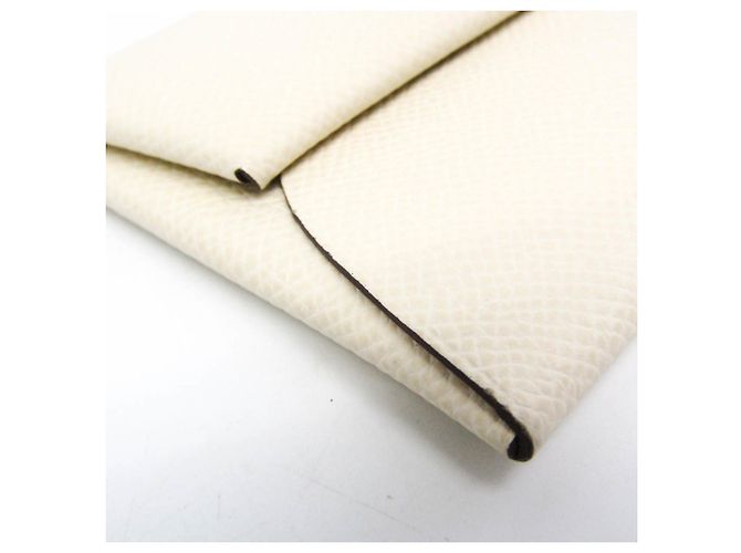 Monedero Hermès Bastia Verso Blanco Beige - vista 8