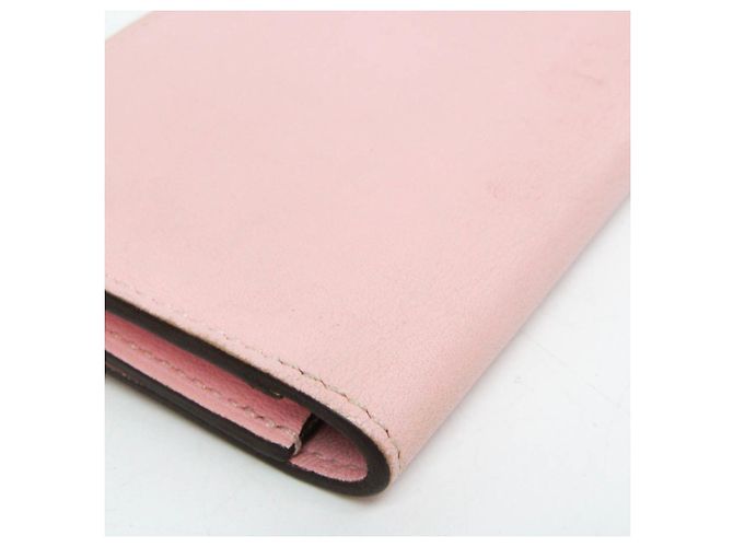 Tarjetero de cuero Swift Dogon de Hermès en rosa - vista 10