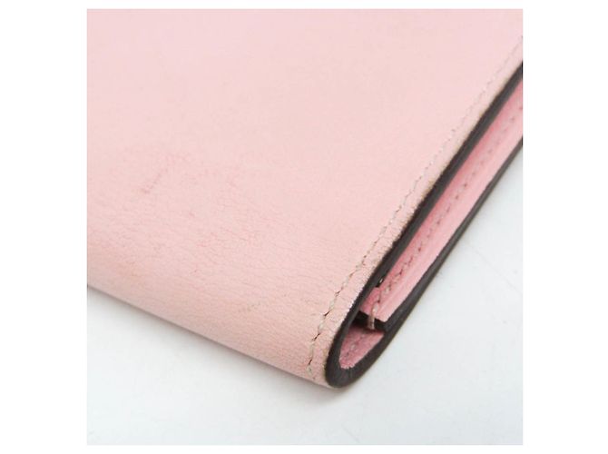 Tarjetero de cuero Swift Dogon de Hermès en rosa - vista 11
