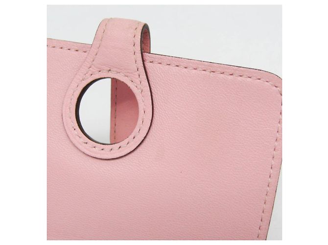 Tarjetero de cuero Swift Dogon de Hermès en rosa - vista 12