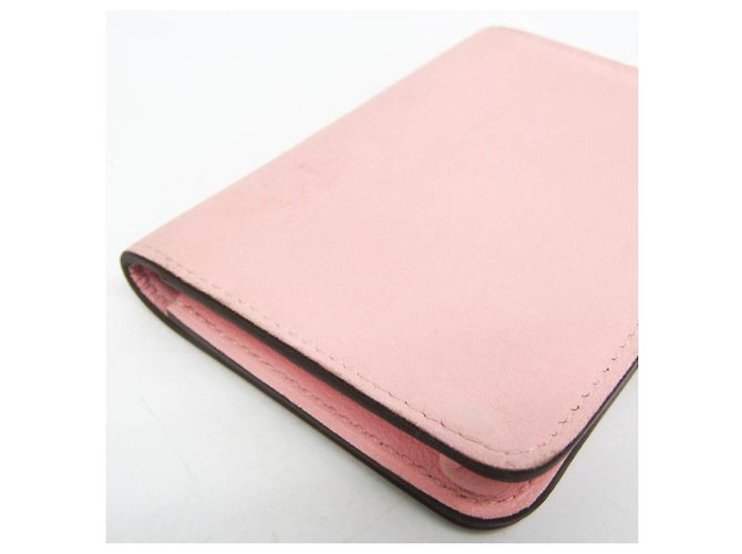 Tarjetero de cuero Swift Dogon de Hermès en rosa - vista 6