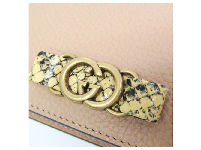 Gucci Interlocking G 746056 Portafoglio in pelle con catena/spalla per donna Marrone chiaro - vista 10