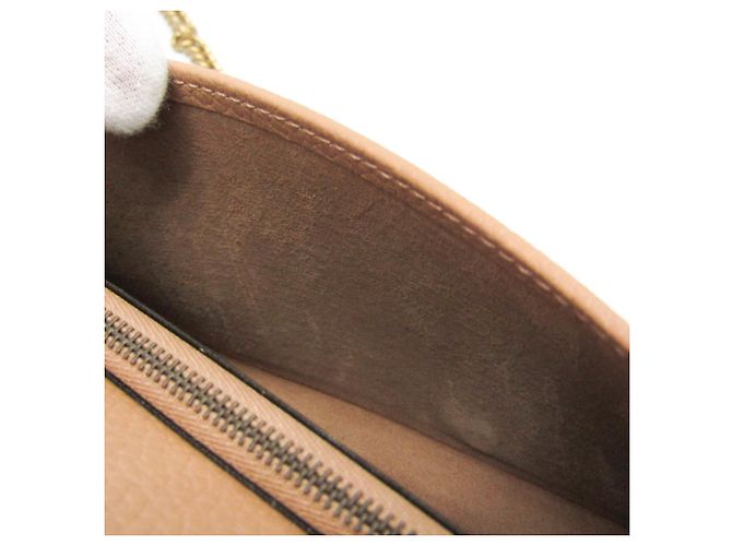 Gucci Interlocking G 746056 Portafoglio in pelle con catena/spalla per donna Marrone chiaro - vista 12