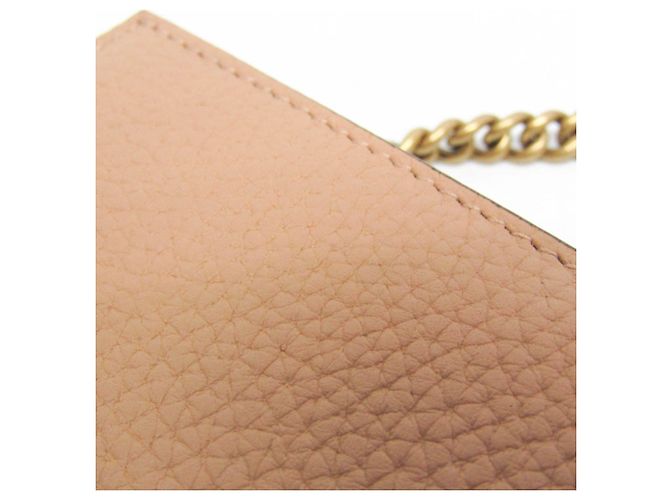 Gucci Interlocking G 746056 Portafoglio in pelle con catena/spalla per donna Marrone chiaro - vista 9