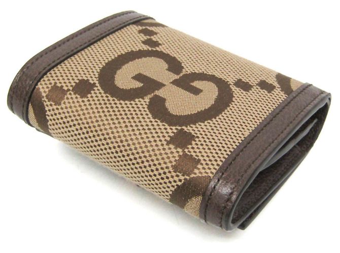 Billetera bi-fold Gucci Bamboo Diana Jumbo GG 658635 Castaño Beige - vista 3