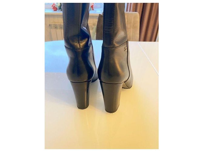 Chanel Lederstiefel Schwarz Größe 39 - Ansicht 7