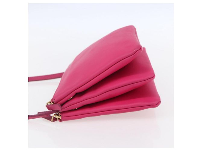 Céline Borsa a tracolla Trio Celine in pelle piccola Rosa - vista 3