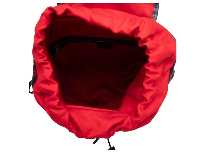 Gucci GG Wollrucksack Rot Marineblau - Ansicht 4