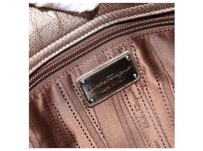 Borsa Gancini in pelle Salvatore Ferragamo D'oro - vista 6