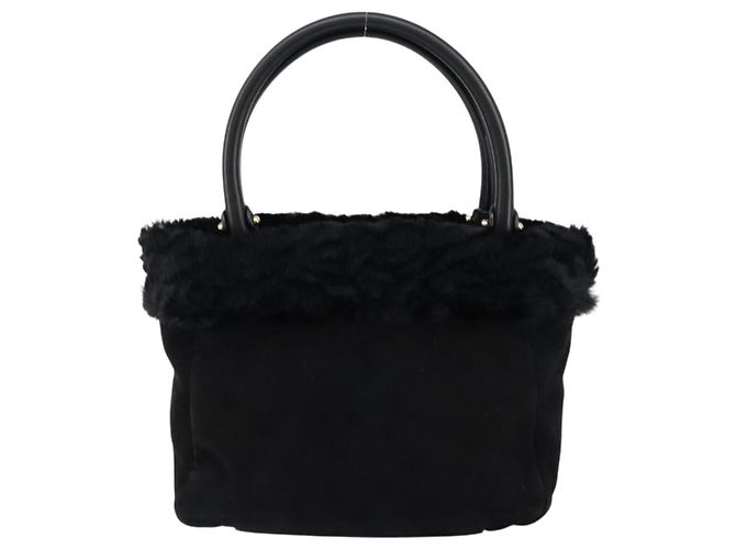 Borsa Vala in suede Salvatore Ferragamo Nero - vista 2