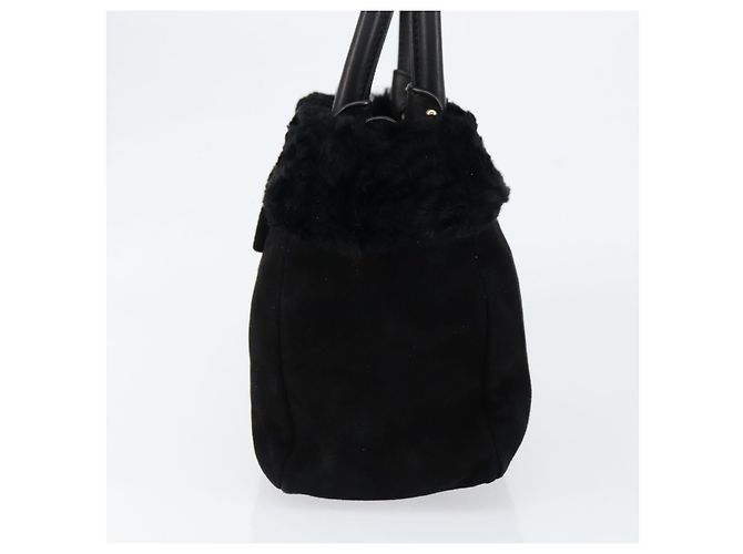Borsa Vala in suede Salvatore Ferragamo Nero - vista 3